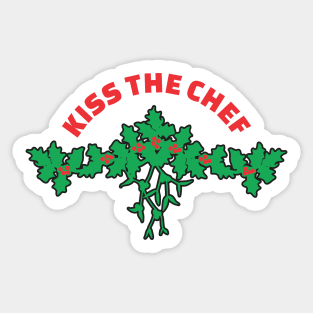 KISS THE CHEF - Mistletoe - Christmas Sticker